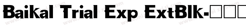 Baikal Trial Exp ExtBlk字体转换
